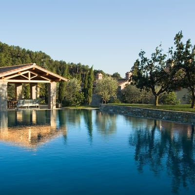 The pool at Borgo Rinnovato is enormous